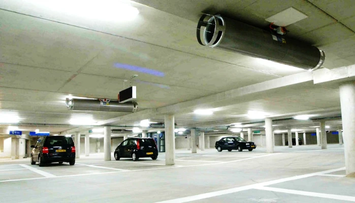Intelligent ventilation system for public parking lots based on pollution measurement: necessity and performance